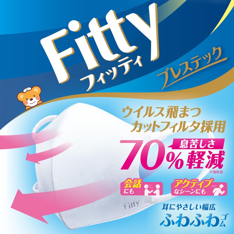 Fitty Brestech White, Regular Size, Pack of 5 x 10