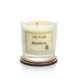 VEL AIR Vela Aromática Blackberry (Frutos Rojos) Ecologicas. Artesanales, 250 gr/ 9 oz de cera de soya.Velas Aromaticas, velas decorativas, velas relajantes