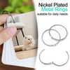 Luomorgo 50 Pcs 2.5 Inch Binder Rings, Nickel Plated Metal