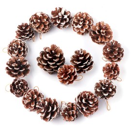 Christmas Pine Cones Decoration, 30 Pine Cones Christmas 4 cm to 6 cm, Natural Pine Cones Christmas Decoration with Hanging, Natural Cones Christmas Decoration Advent Decoration Autumn Decoration