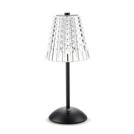 Abbott Collection Black Crystal-Like Shade LED Table Light/Lamp - 12" H - 27-TRILITE-098-BLK