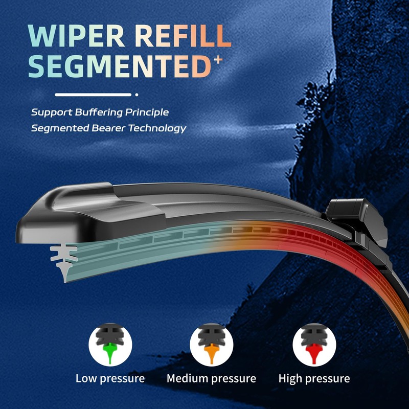 26"+22" Windshield Wiper Blades with 11" Rear Wiper Blade Replacement