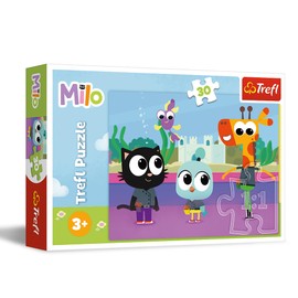 Trefl 18310 Kitten Milo 30 Elements Colourful Puzzle with Heroes of the TV Series, Creative Entertainment, for Children from 3 Years, Multicoloured
