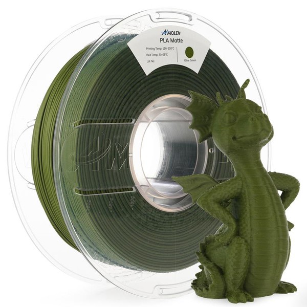 AMOLEN Matte Filament, PLA Filament 1.75mm,3D Printer Filament +/- 0.03mm,1kg/2.2lbs:_Matte