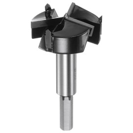 sourcing map Forstner Drill Bit 50mm (2") Tungsten Carbide 3 Flutes 4 Spurs Boring Forstner Bits for Hinge Wood Hole Drilling Woodworking