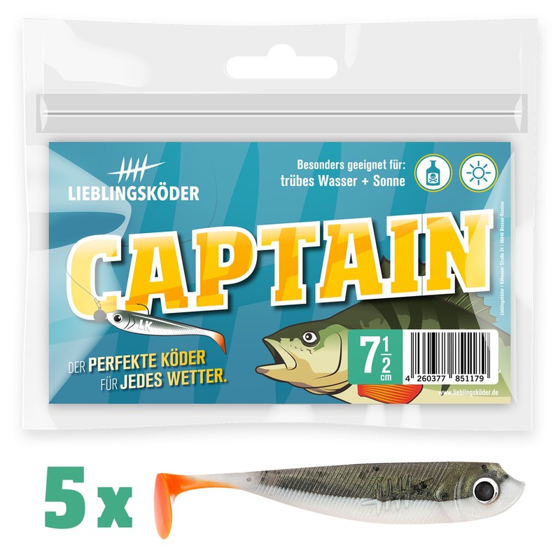 Lieblingsköder, 5 Rubber Fish for Zander Fishing, 7.5 cm, Zander