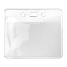 Karteo ID Card Sleeves [Pack of 10] Card Sleeves Horizontal Transparent Vinyl ID Cover 86 x 54 mm Card Holder Card Holder