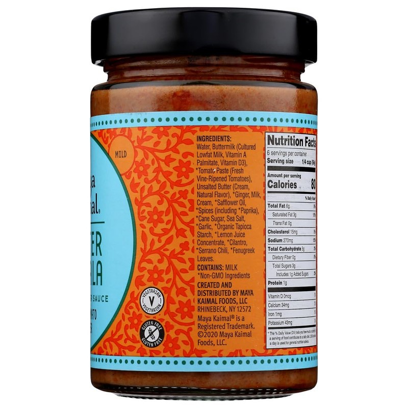 Maya Kaimal Butter Masala Indian Simmer Sauce 12.5 oz each