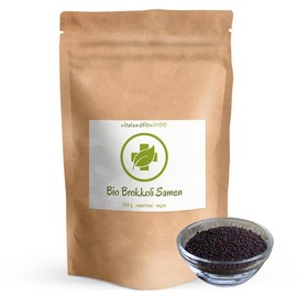 Organic Broccoli Seeds 250 g – in Proven Raw Food Quality – Vegan, Pure – Especially Suitable for Vegetarians, Vegans, Raw Foods – Without Additives and Additives