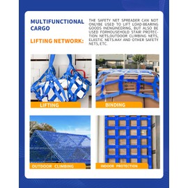 YINGYUDZSW 4.92' x 4.92' Heavy Duty Cargo Lifting Net, Blue