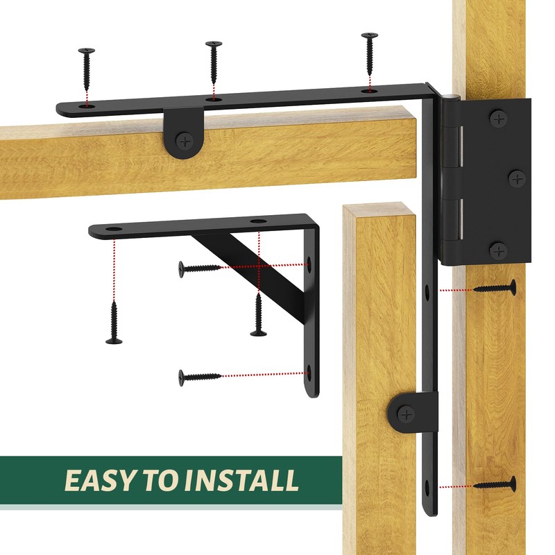 Suemoss 2 Set Gate Frame Fence Kit with Gate Latch,Heavy