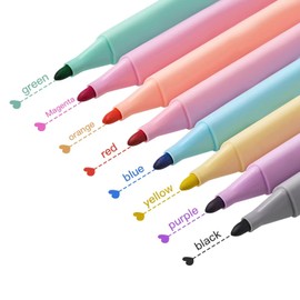 Dry Erase Markers, Cute Aesthetic Marker with 8 Colors, Erasable Low-odor Children's Whiteboard Pen, Marker Pens for Home Office and Classroom (8)