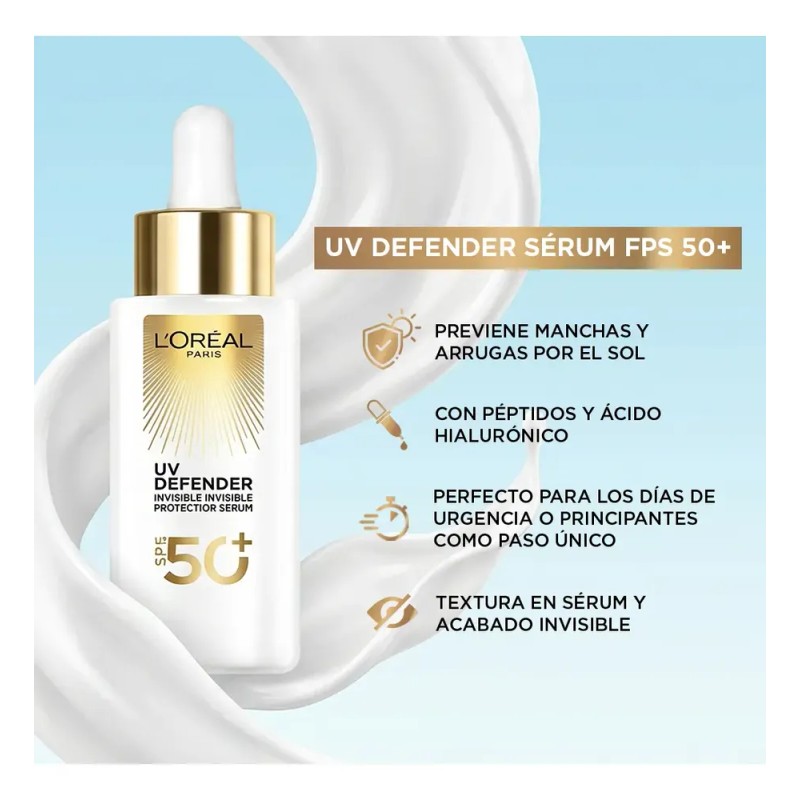 L'Oreal Paris UV Defender Sérum Invisible Protector Solar Diario FPS50+