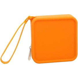 Bolsa De Almacenamiento De Toallas Sanitarias Feme Cuadrado de silicona con bolsa organizadora de viaje portátil con organizador con cremallera (Color : Orange, Size : 10x3.5x10cm)