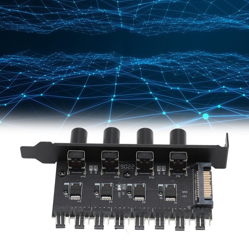 Sanpyl 4 Knob Cooling Fan Speed Controller, 8 Channels, PWM,