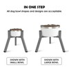 SHAINFUN Grey Elevated Dog Bowls Stand for Large Medium Breeds,