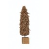 Fabric Yarn Tree with Wood Block Base, Tan