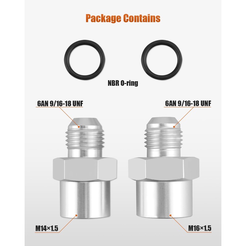6AN Adapter Fitting Set Fit for GM TBI Style/Vortec Fuel