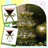 Rtteri 36 Pcs Sage Green Plastic Martini Glasses with Ribbon