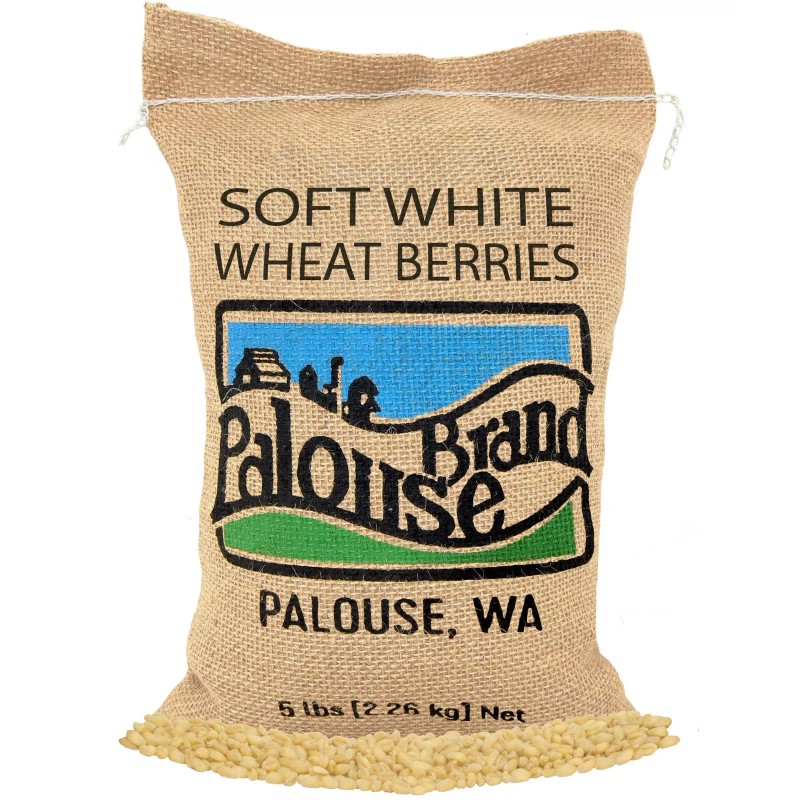 Palouse Brand Soft White Wheat Berries 5 lbs Bag