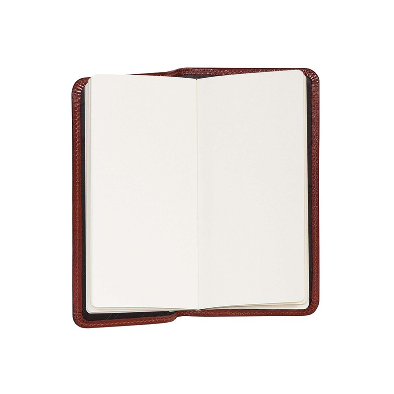Scully Italian Leather Blank Page Pocket Notebook (Mahogany)