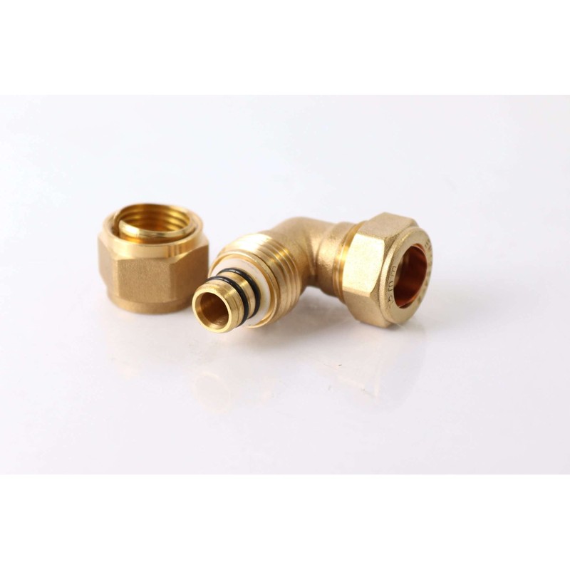 Angle Reducer 16mm PEX Aluminium PEX Pipe - 15mm Compression