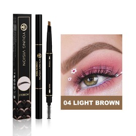 Eyebrow pencil eyebrow Eyebrow Retractable Definer Pencil, eyebrow stylist shape and fill eyebrow pencil, professional eye makeup (04 Light Brown)