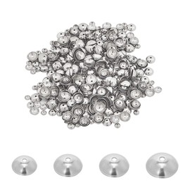 UNICRAFTALE 4 Sizes Flower Beads Caps 600pcs Hollow Beads End Caps Stainless Steel Bead Caps Spacers Flower Cap for Bracelet Necklace Jewelry Making 3/4/5/6mm