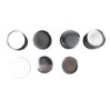 100 Set Pin Back Button Parts 2.3in Diameter Tinplate Plastic