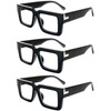 REAVEE 3 Pack Oprah Style Reading Glasses for Women Men,
