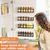 Bunoxea Spice Rack wall mounted 2 Pack, Space-Saving Spice Organizer