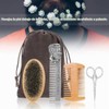 Kit de cuidado de barba, juego de cepillos de barba,