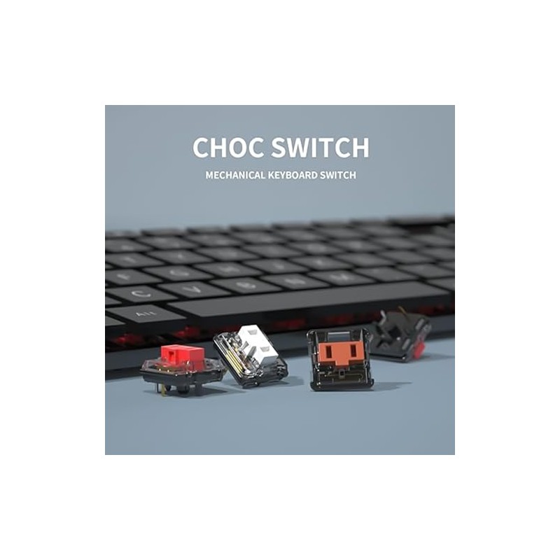 Zjmehty Kailh 1350 Chocolate Brown Low Profile Mechanical Keyboard Switches,Tactile