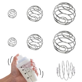 HUUPRO Shaker Balls for Protein Shakes - 6PCS 3 Sizes 304 Stainless Steel Mixing Balls for Whisk Milk shake Salad Dressing Mixer Reusable Cup Blending Bottle Ball Drinking Mixing Hot or Cold Beverages