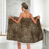 Blueangle - Toalla con Estampado de Leopardo clásico con Gorro