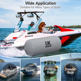 HXDOGSP Inflatable Boat Fender for Docking: 5FT Heavy Duty Boat Bumpers for Dock - Large Boat Fenders for Fishing Boats/Jet Skis/Yacht/Pontoon Boat