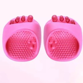Jiaphwa 앞꿈치 지압 슬리퍼 아치 지탱 발가락 교정 실내화 지압화 slippers [핑크-DM513] Front Arch Pressure Point Slippers Arch Support Toe Correction Indoor Shoes Acupressure Shoes [Pink-DM513]