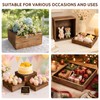 Arttown 6-Pack Buffet Risers and Stands for Food Display Wood