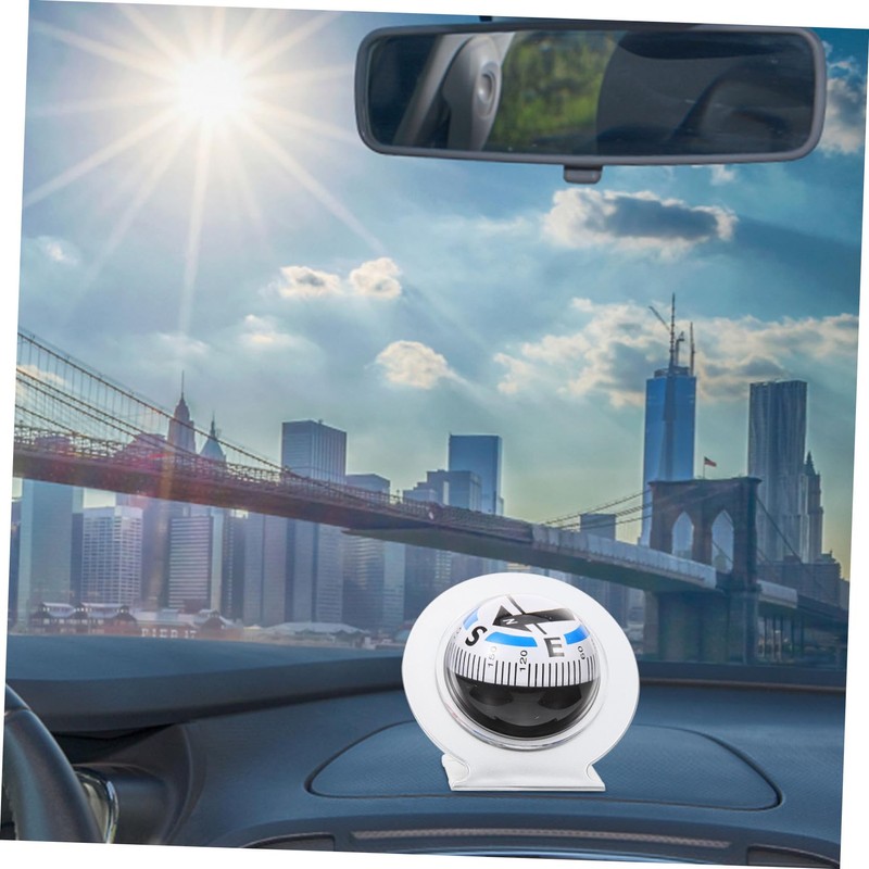 SUPVOX Car Compass Solar Dashboard Decoration High- Compass for Vehicles