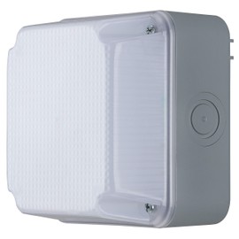 Luceco LED Storm Outdoor Bulkhead Light, 11.5 x 11.5 cm, 4.5 W, 4000K Colour Temperature, White Plastic