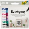 folia 171929 Brush Pens, Set of 8 Basic & Pastel,