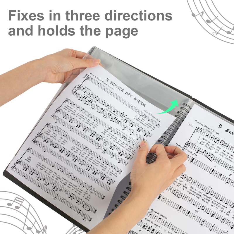 Music Folder, Sheet Music Organizer Binder for Sheet Music RNSXYAT