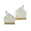 FRANK FLECHTWAREN LED House White, Set of 2, Dimensions: Height