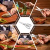 RENCIGA Kitchen Scissors Multi-Purpose Kitchen Shears Micro-serrated Sharp Blade Heavy