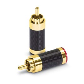 Dynavox RCA Connectors Carbon, Set of 4 Gold-Plated