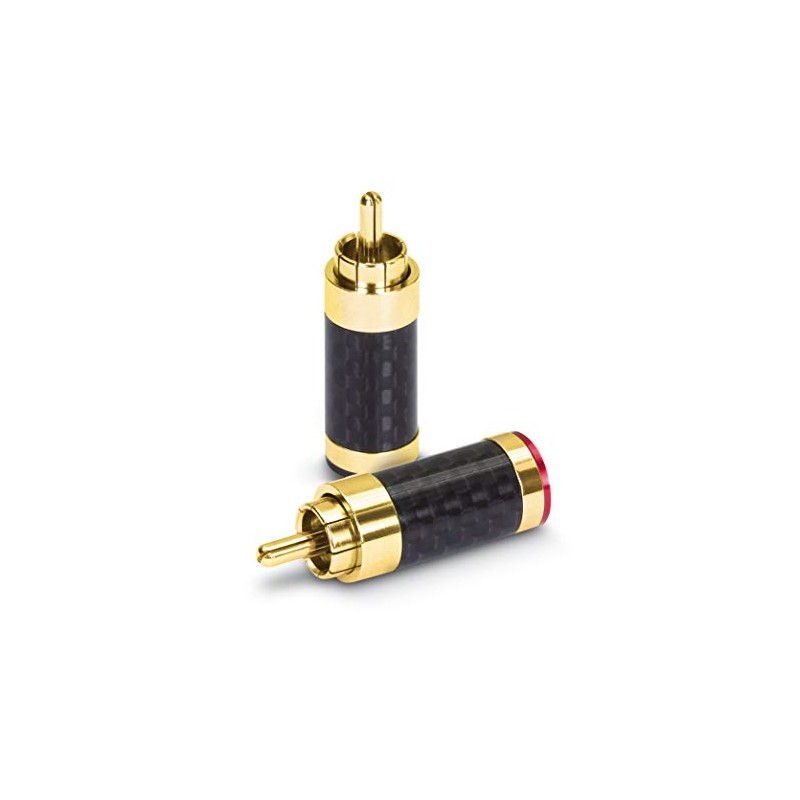 Dynavox RCA Connectors Carbon, Set of 4 Gold-Plated