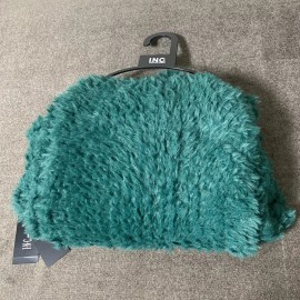 INC International Concepts Women's Faux-Fur Scarf Green One Size