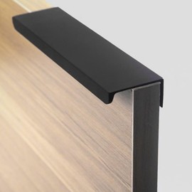 YOPEUC Pack of 10 80 mm Handles for Kitchen Cabinets, Aluminium Furniture Handles, Hidden Cabinet Handles, Furniture Handles, Black Drawer Handles for Wardrobe, Bedroom, Bathroom