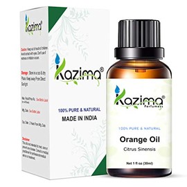 KAZIMA Orange Essential Oil - 100% Pure, Natural & Undiluted Oil for Skin Care & Hair Care, 30 ml