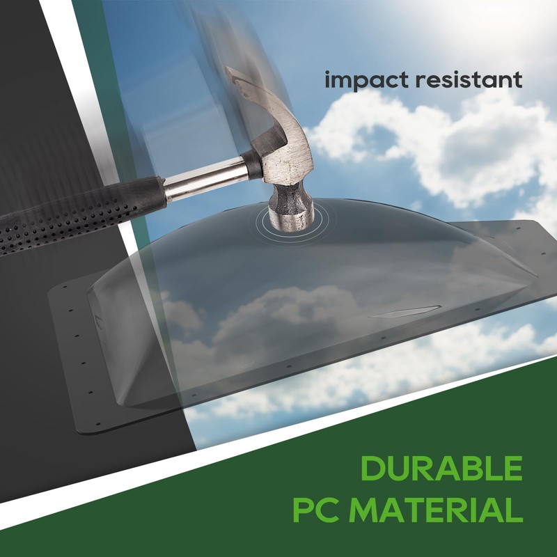 RVGUARD RV Skylight Replacement, 11" x 24" Outer Dimension Skylight